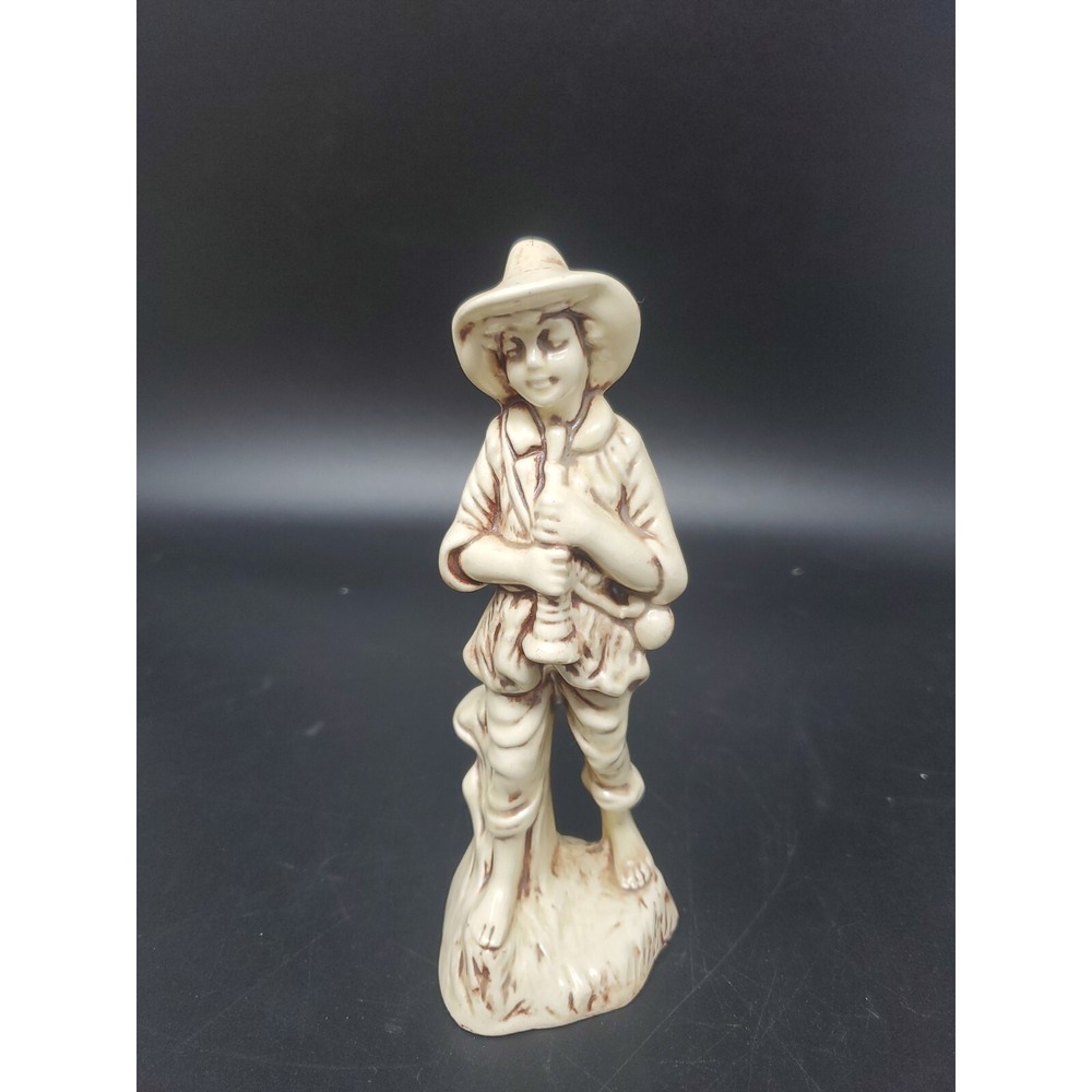 Atlantic Mold Ceramic  Flute Piper Figurine Nativity